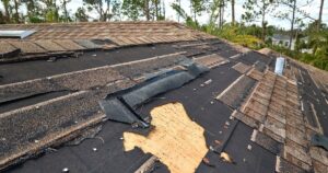 hurricane damage shingle roof