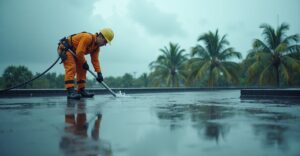 flat roof heavy rain Florida