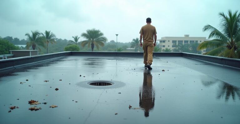 flat roof drainage solutions