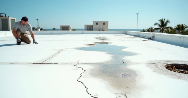 roof coating wearing away